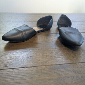 Bamboo Black Leatherette Flats